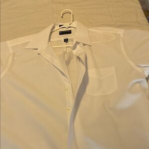 Stafford Casual White Button Down Shirt